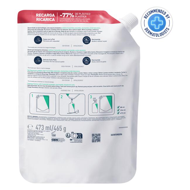 CeraVe Schuimende Reinigingsgel Navulling 473 ML