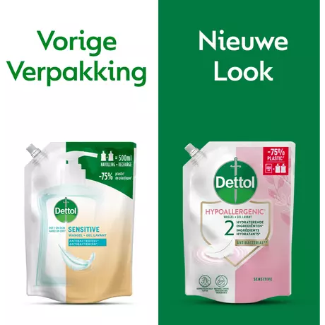 Dettol Sensitive Antibacteriële Handzeep Navulzak 500 ML