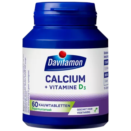 Davitamon Calcium met Vitamine D3 Mint Kauwtabletten 60 stuks
