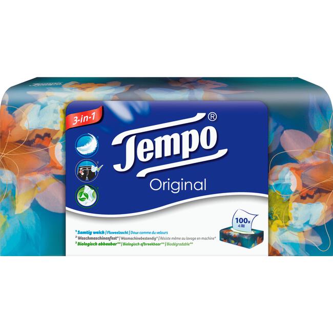 Tempo Original Box 4 Laags Zakdoekjes 100 stuks