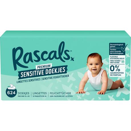 Rascals Sensitive Billendoekjes Megabox 624 Stuks