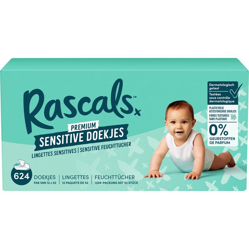 Rascals Sensitive Billendoekjes Megabox 624 Stuks