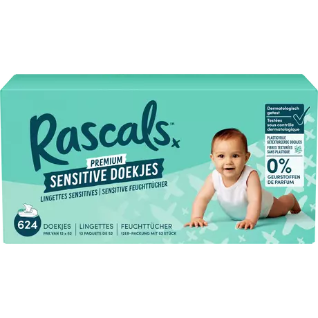 Rascals Sensitive Billendoekjes Megabox 624 Stuks