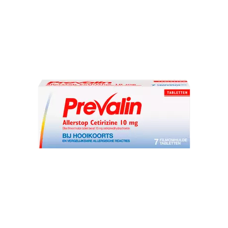 Prevalin Allerstop Hooikoorts Cetirizine 10 MG Tabletten 7 stuks