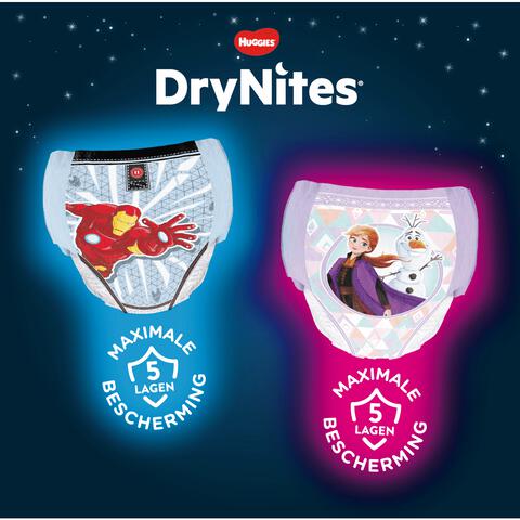 DryNites Vrolijke Luierbroekjes Meisjes 9 tot 13 Jaar (27 - 57 kg) 9 stuks
