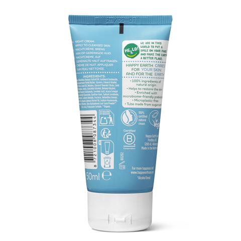 Happy Earth 100% Natuurlijke Face Care Nourishing Night Cream 50 Ml