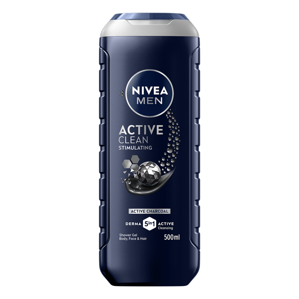 NIVEA MEN Active Clean 5-In-1 Douchegel & Shampoo 500 ML