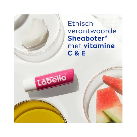 Labello Watermelon Shine Lippenbalsem 24u Hydratatie Roze 1 Stuk