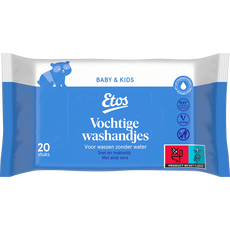 Etos Baby & Kids Vochtige Wegwerpwashandjes 20 stuks