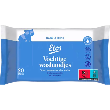Etos Baby & Kids Vochtige Washandjes 20 stuks