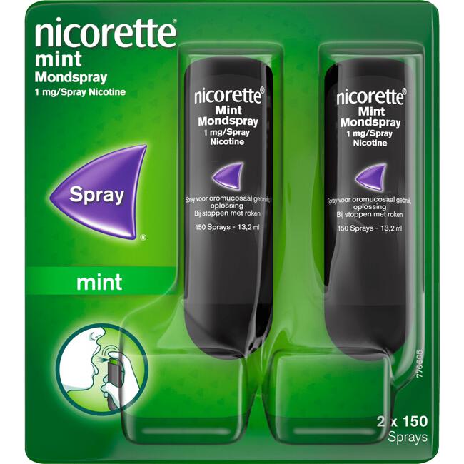 Nicorette® Freshmint Mondspray Duo 2 x 13,2 ml (2 x 150 sprays) 1 mg/spray