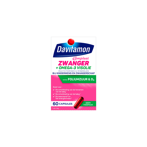 Davitamon Compleet Zwanger + Omega-3 Visolie 60 Stuks