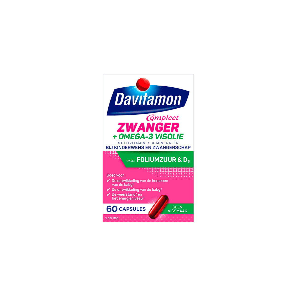 Davitamon Compleet Zwanger + Omega-3 Visolie 60 - 60 stuks