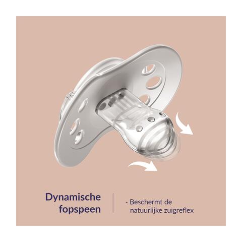 Difrax LOVI Dynamic Fopspeen 6-18M Night & Day Girl 2 stuks