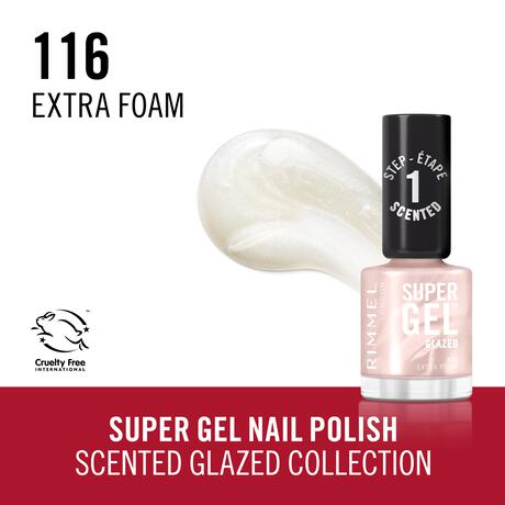 Rimmel London Super Gel Scented Glazed Nails nagellak116 Extra Foam 12 ML