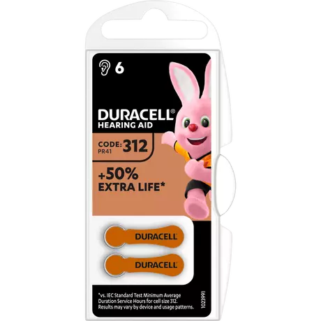 Duracell Hearing Aid Duralock Batterij 312