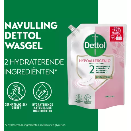 Dettol Sensitive Antibacteriële Handzeep Navulzak 500 ML