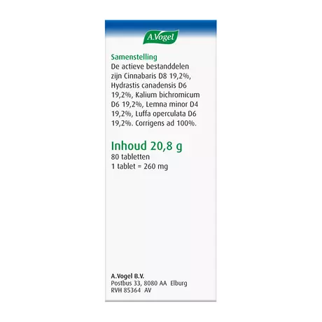 A.Vogel Cinuforce Tabletten 80 stuks