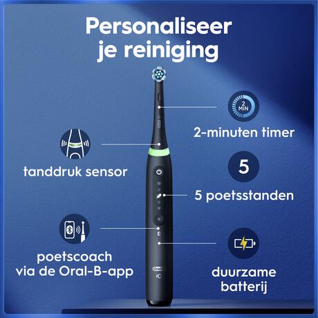Oral-B iO 5s Zwart & Wit Duo Elektrische Tandenborstels