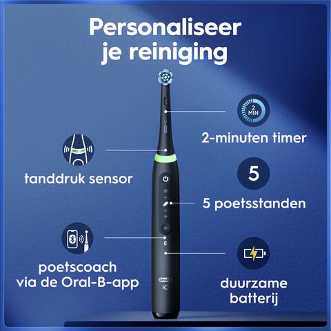 Oral-B iO 5s Zwart & Wit Duo Elektrische Tandenborstels