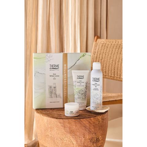 Therme Giftset Zen White Lotus Scrub 200ml + Butter 75g + Foam 200ml
