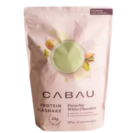 Cabau protein milkshake pistache white chocolate 500 gram