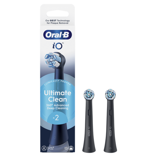 Oral-B iO Ultimate Clean Opzetborstels Zwart 2 Stuks