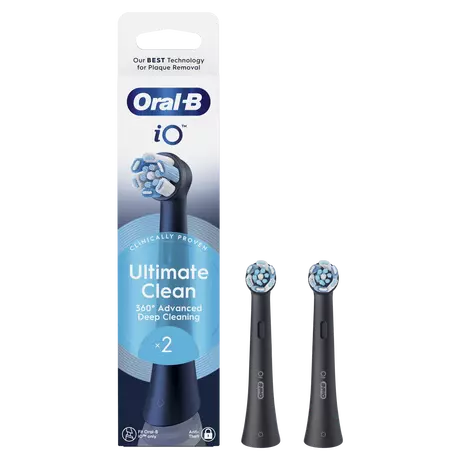 Oral-B iO Ultimate Clean Opzetborstels Zwart 2 Stuks