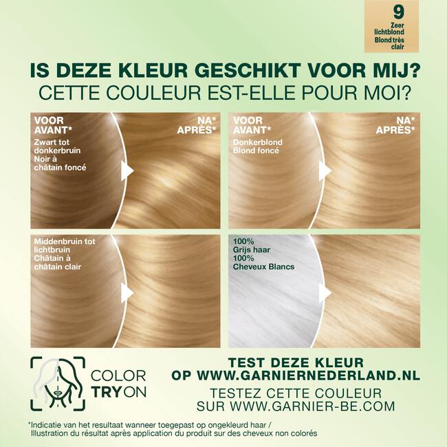 Garnier Nutrisse Crème Permanente Haarverf 9 Zeer Licht Blond