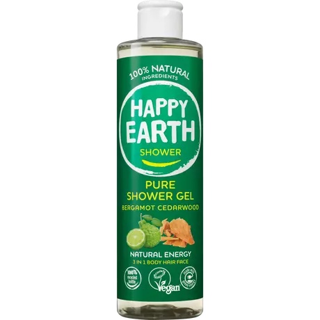 Happy Earth 100% Natuurlijke Bergamot Cedarwood Douchegel 300 ML