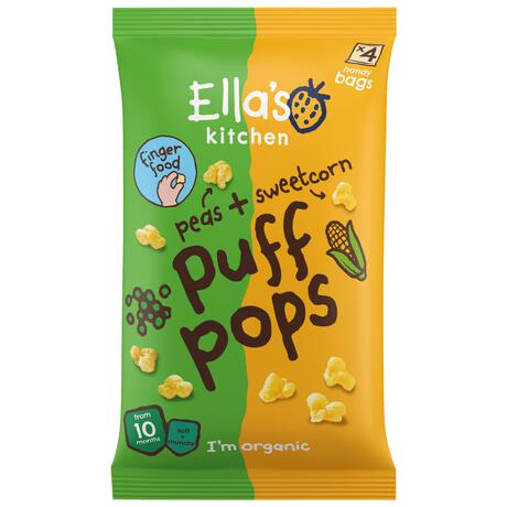 Ella's Kitchen Bio Puff Pops Erwt Maïs Snack Bio 10+ Maanden