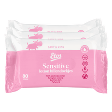 Etos Baby Lotion Doekjes Sensitive Plasticvrij 3x80 stuks