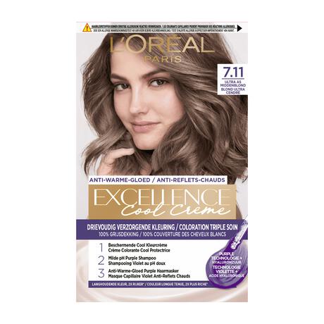 L'Oréal Paris Excellence Cool Creams Permanente Haarverf 7.11 Ultra Ash Blond