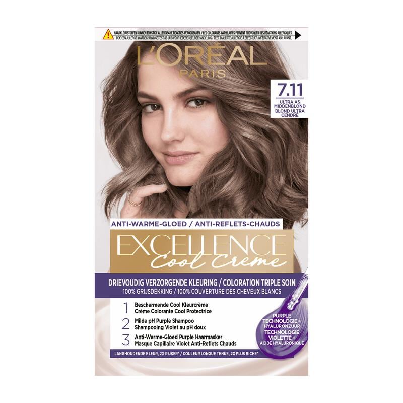 L'Oréal Paris Excellence Cool Creams Haarverf 7.11 Ultra Ash Blond