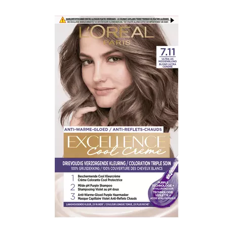 L'Oréal Paris Excellence Cool Creams Haarverf 7.11 Ultra Ash Blond