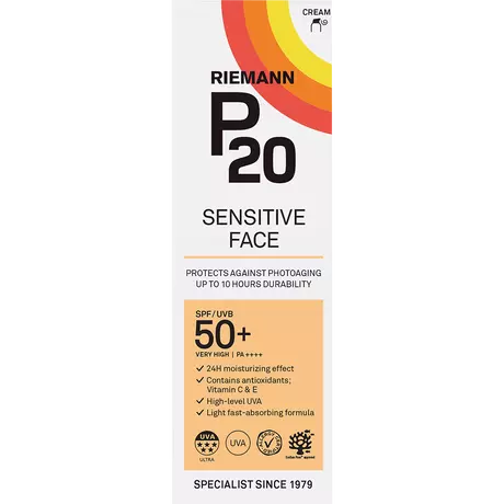 P20 Sensitive Face Zonnebrandcrème SPF50+