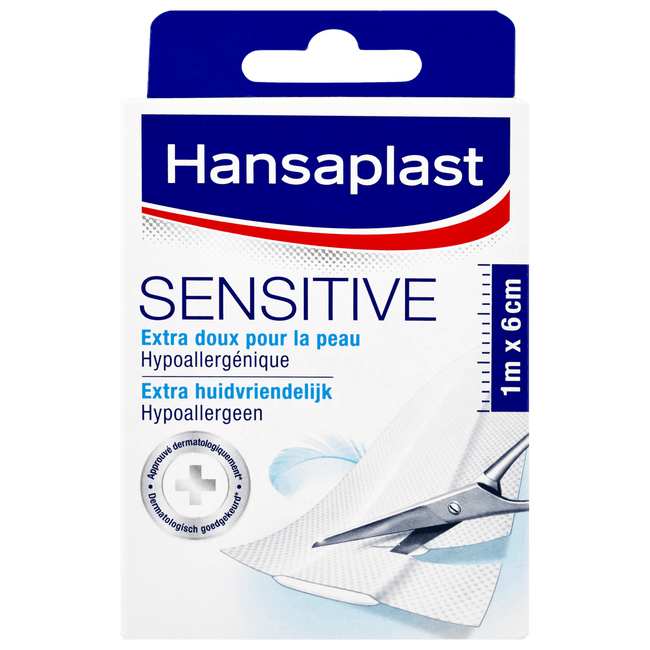 Hansaplast Sensitive Pleisterstrips 1 M x 6 CM
