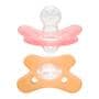 Difrax Fopspeen natural siliconen 6-12M Raspberry/Caramel