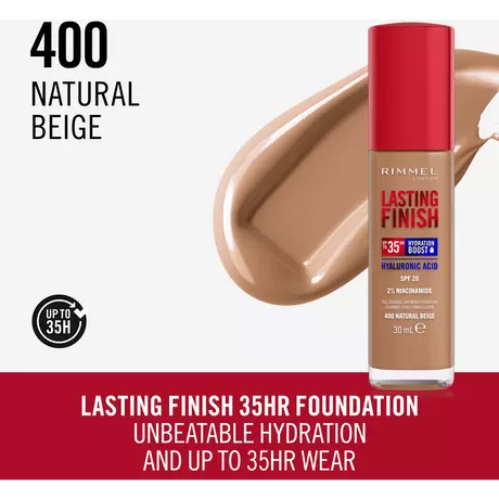 Rimmel London Lasting Finish 35Hr Foundation 400 Natural Beige