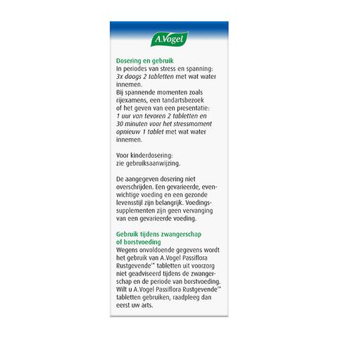 A.Vogel Passiflora Rustgevende1* Tabletten Helpt Bij Stressmomenten1* 80 stuks