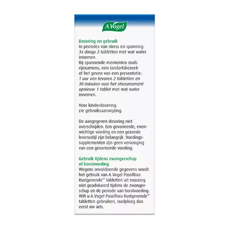 A.Vogel Passiflora Rustgevende1* Tabletten Helpt Bij Stressmomenten1* 80 stuks