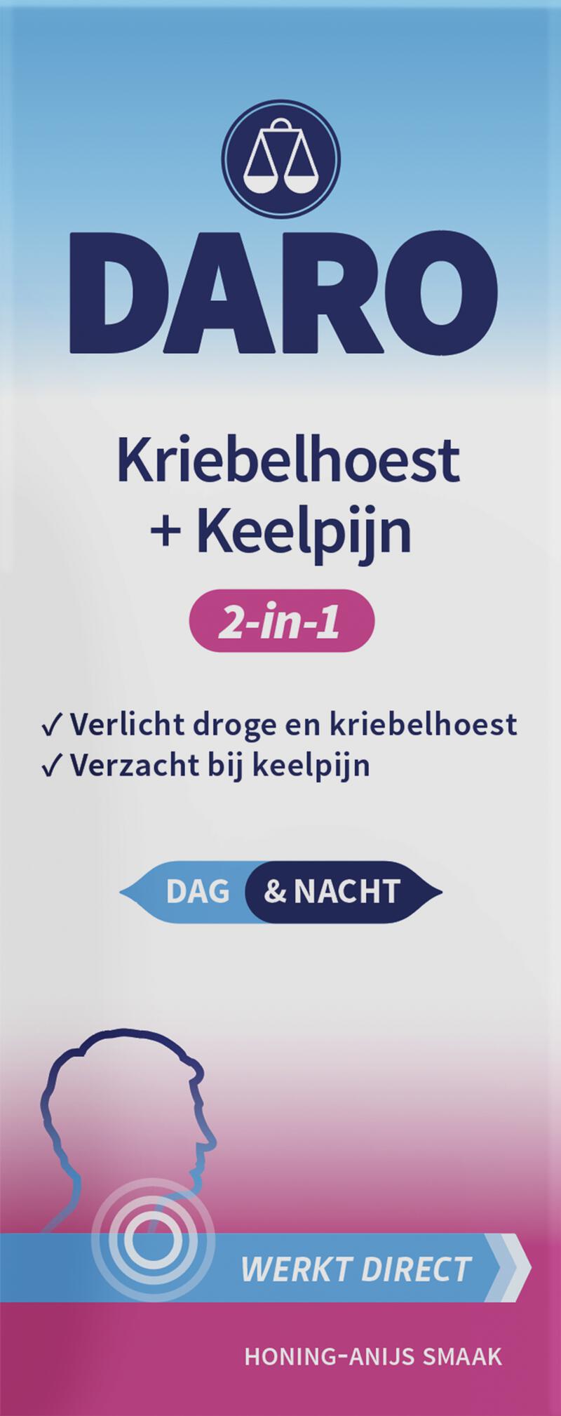 Daro 2 in 1 Kriebelhoest + Keelpijn 150 ML