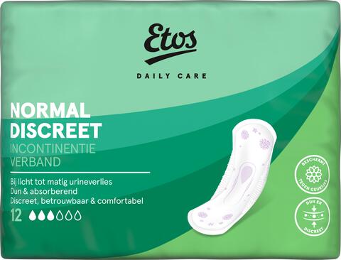 Etos Daily Care Normal Discreet incontinentie verband 12 stuks