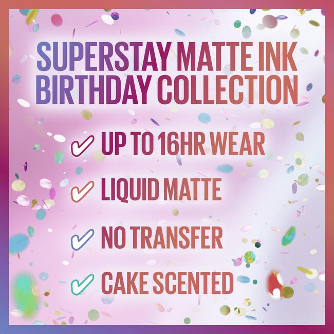 Maybelline New York SuperStay Matte Ink Lippenstift 395 Birthday Bestie