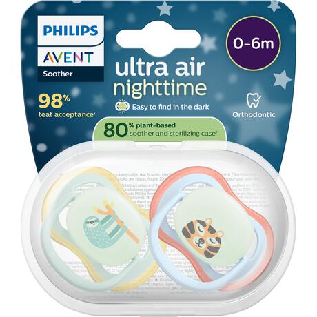 Philips Avent Fopspeen Ultra Air Night 0-6M SCF376/24 2 stuks