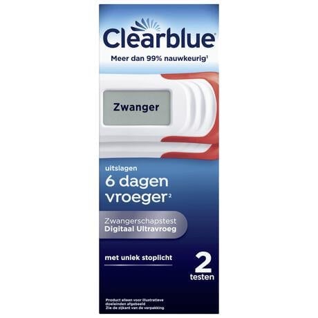 Clearblue Zwangerschapstest Digitaal Ultravroeg 2 Stuks