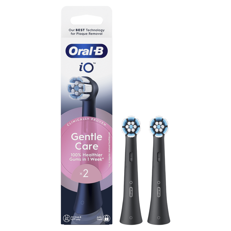 Oral-B iO Gentle Care Opzetborstels Zwart 2 Stuks