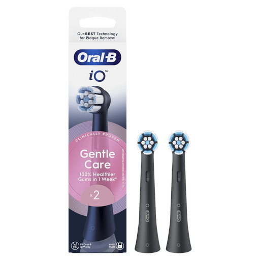 Oral-B iO Gentle Care Opzetborstels Zwart 2 Stuks