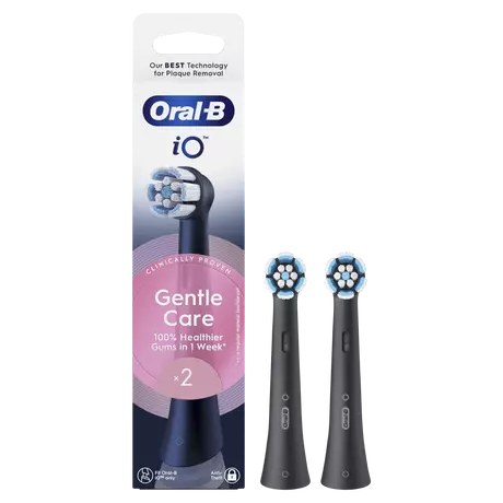 Oral-B iO Gentle Care Opzetborstels Zwart 2 Stuks