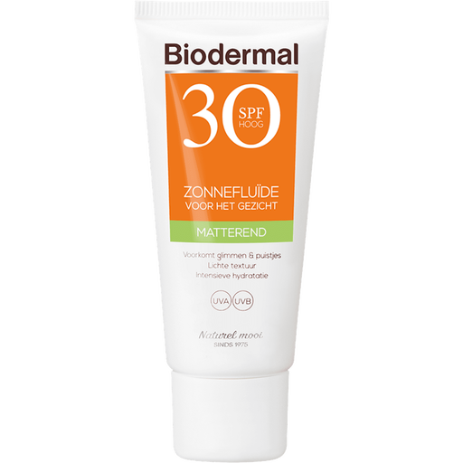 Biodermal Matterend Zonnefluïde Voor Het Gezicht SPF30 40 ML